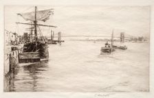 Brooklyn Bridge, 1888. Creator: Charles Adams Platt (American, 1861-1933)