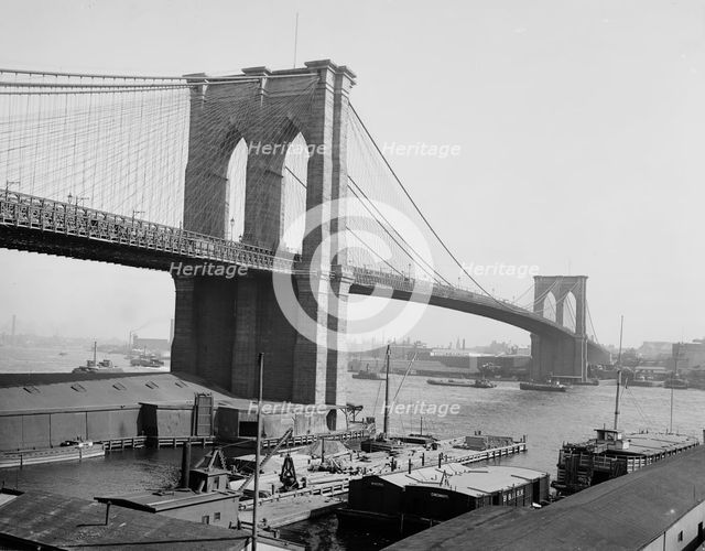 Brooklyn Bridge, New York, N.Y., ca 1900. Creator: Unknown.