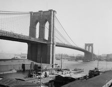 Brooklyn Bridge, New York, N.Y., ca 1900. Creator: Unknown