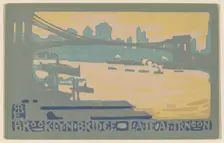 Brooklyn Bridge Late Afternoon, 1916. Creator: Rachael Robinson Elmer