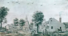 Brooklyn, Long Island (View of the Village Green), ca. 1778. Creator: Unknown