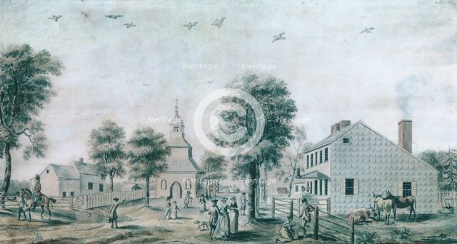 Brooklyn, Long Island (View of the Village Green), ca. 1778. Creator: Unknown.