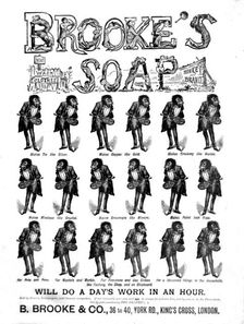 Brook's Soap 1890. Creator: Unknown