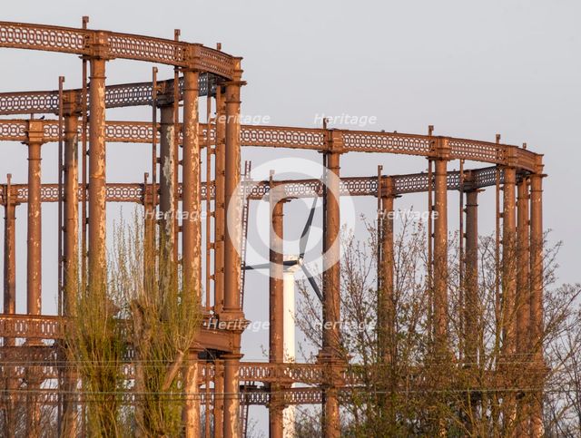 Bromley-by-Bow Gasworks, Twelvetrees Crescent, Bromley-by-Bow, Newham, GLA, 2021. Creator: Chris Redgrave.