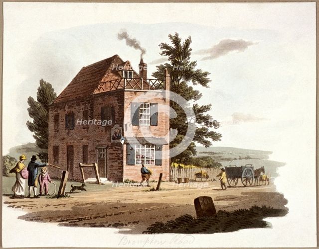Brompton Road, Kensington, London, c1810. Artist: William Pickett