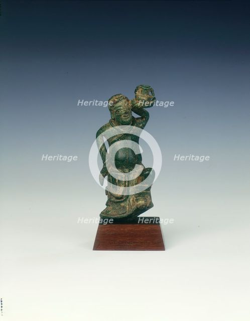 Bronze male dancing figure with censer, Yuan dynasty, China, 1279-1368. Creator: Unknown.