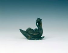 Bronze mandarin duck, late Ming dynasty, China, 1550-1644. Creator: Unknown
