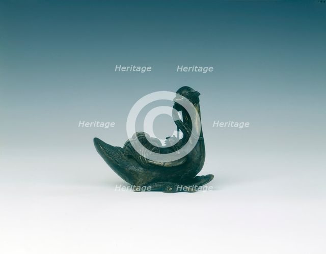 Bronze mandarin duck, late Ming dynasty, China, 1550-1644. Creator: Unknown.