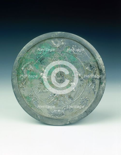 Bronze mirror, Tang dynasty, China, 8th century. Creator: Unknown.