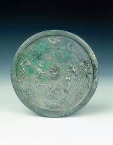 Bronze mirror, Tang dynasty, China, 8th century. Creator: Unknown