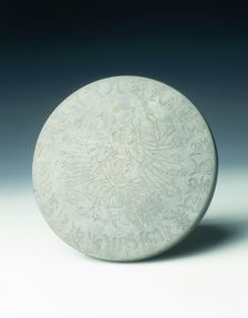 Bronze mirror with multi-armed Avalokitesvara and characters, Yuan dynasty, China, 1271-1368