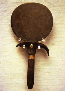Bronze Mirror with a papyrus handle