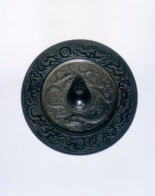 Bronze mirror decorated with six different animals, Eastern Han dynasty, China, early 3rd century