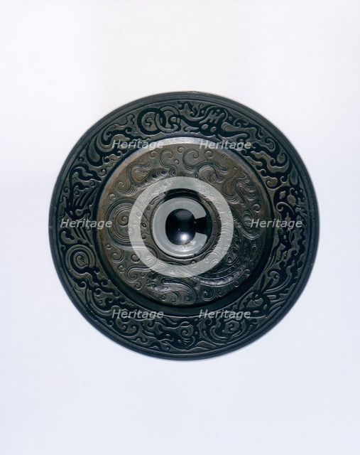 Bronze mirror decorated with six different animals, Eastern Han dynasty, China, early 3rd century. Artist: Unknown