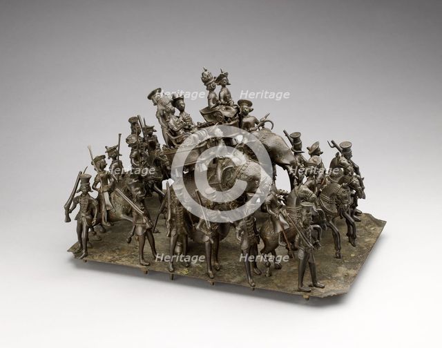 Bronze model depicting the cavalcade of the King of Awadh, 1820-1825. Artist: Unknown.
