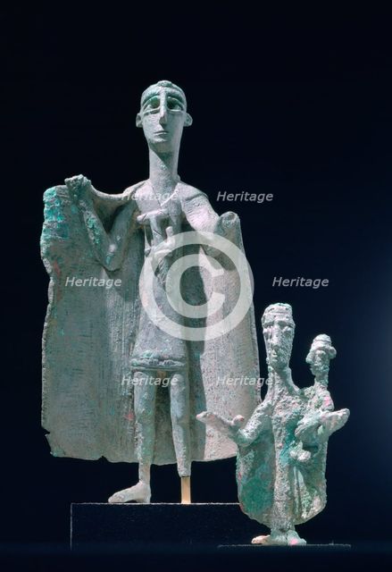 Bronze mother and child statutes, Nuragici culture, Siniscola, Sardinia, 9th-6th century BC. Artist: Unknown