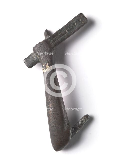 Bronze Mount from a "Shawabty Bundle": Arm with Scribe's Palette, c. 1336-1256 BC. Creator: Unknown.