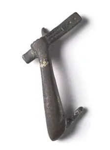 Bronze Mount from a "Shawabty Bundle": Arm with Scribe's Palette, c. 1336-1256 BC. Creator: Unknown