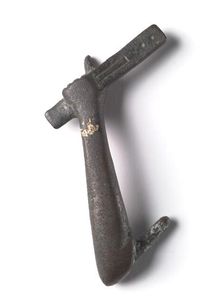 Bronze Mount from a "Shawabty Bundle": Arm with Scribe's Palette, c. 1336-1256 BC. Creator: Unknown