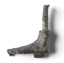 Bronze Mount from a "Shawabty Bundle": Pair of Feet , c. 1336-1256 BC. Creator: Unknown