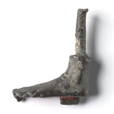 Bronze Mount from a "Shawabty Bundle": Pair of Feet , c. 1336-1256 BC. Creator: Unknown