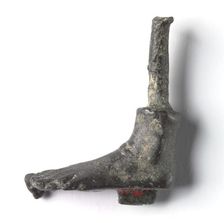 Bronze Mount from a "Shawabty Bundle": Pair of Feet , c. 1336-1256 BC. Creator: Unknown