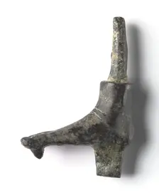 Bronze Mount from a "Shawabty Bundle": Right Foot, c. 1336-1256 BC. Creator: Unknown
