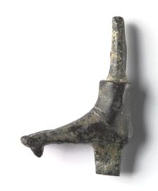 Bronze Mount from a "Shawabty Bundle": Right Foot, c. 1336-1256 BC. Creator: Unknown