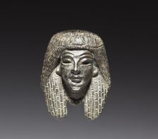 Bronze mounts from a "Shawabty Bundle"; Head and Crossed Arms, c. 1336-1256 BC. Creator: Unknown