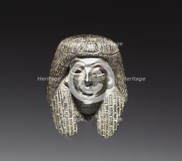 Bronze mounts from a "Shawabty Bundle"; Head and Crossed Arms, c. 1336-1256 BC. Creator: Unknown.