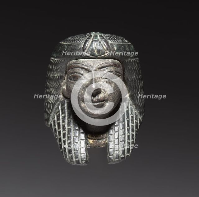 Bronze Mounts from a "Shawabty Bundle": Head, Arms, and Feet, c. 1336-1256 BC. Creator: Unknown.