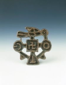 Bronze Nestorian Cross China, probably 1st millenium AD. Creator: Unknown