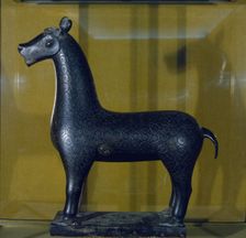 Bronze nielloed deer from Medina Azahara, 10th century. Creator: Unknown