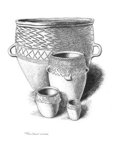 Bronze Age pottery. Artist: Peter Dunn