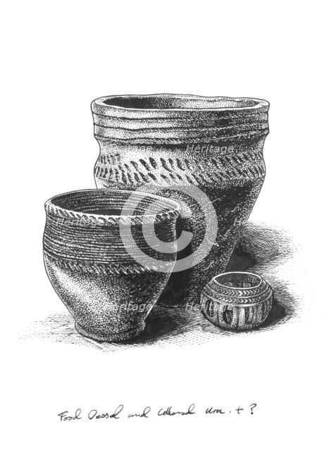 Bronze Age pottery, c1980-c2017. Artist: Peter Dunn.