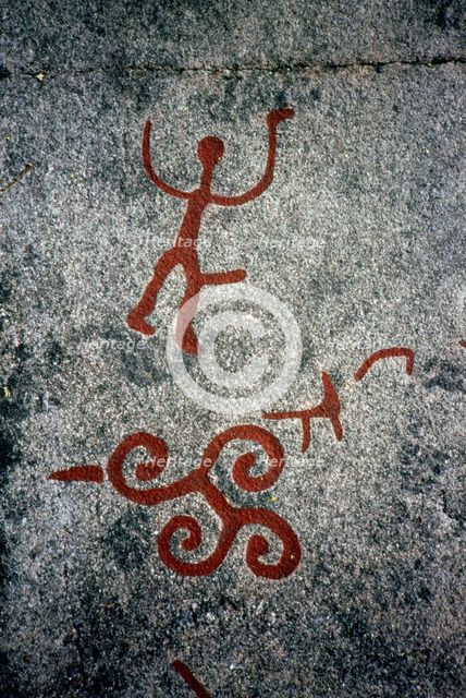 Bronze Age rock carvings, Åby, Östergötland, Sweden. Creator: Mats Alm.