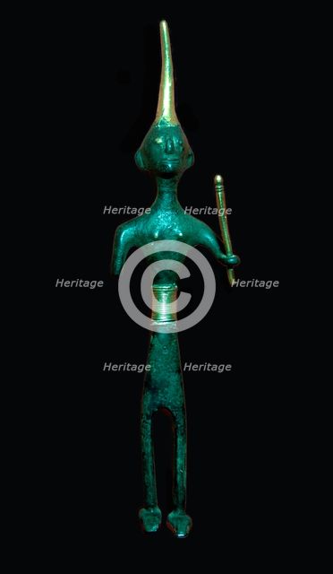 Bronze and gold Canaanite deity. Artist: Unknown