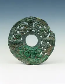Bronze applique with coiled serpent design, Eastern Zhou dynasty, China, 5th century BC. Creator: Unknown