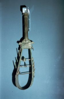 Bronze arched sistrum with Hathor head decoration, late Period, after 600BC