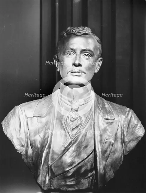 Bronze bust of Charles Rolls. Artist: Unknown