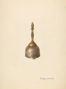 Bronze Bell for the Dining Room, c. 1941. Creator: Carl Buergerniss