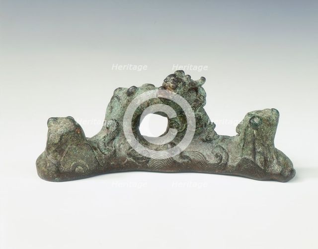 Bronze brush rest, Ming dynasty, China, 14th-16th century. Creator: Unknown.