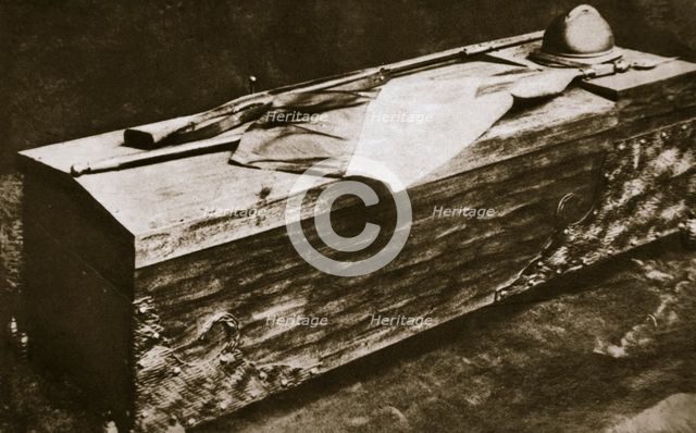 Bronze casket containing the Italian Unknown Soldier, c1921. Creator: Unknown.