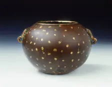 Bronze censer with gold encrustations, Chongzhen period, Ming dynasty, China, 1628-1644. Creator: Unknown