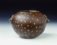 Bronze censer with gold encrustations, Chongzhen period, Ming dynasty, China, 1628-1644. Creator: Unknown