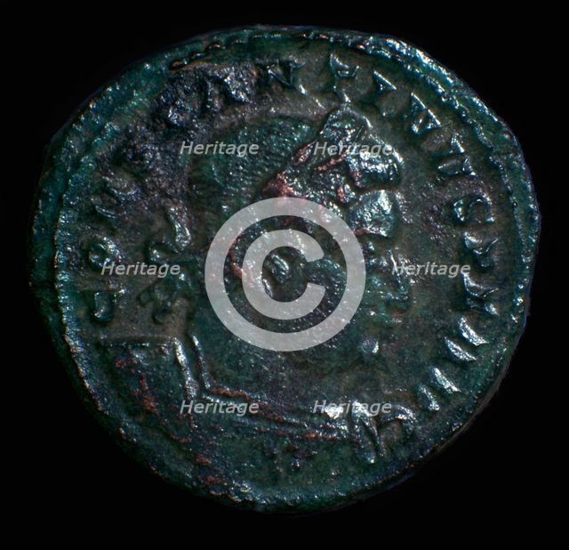 Bronze coin of Constantine, 4th century. Artist: Unknown