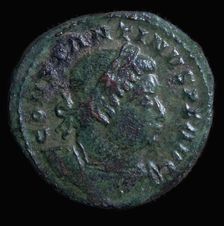 Bronze coin of Constantine I, 4th century