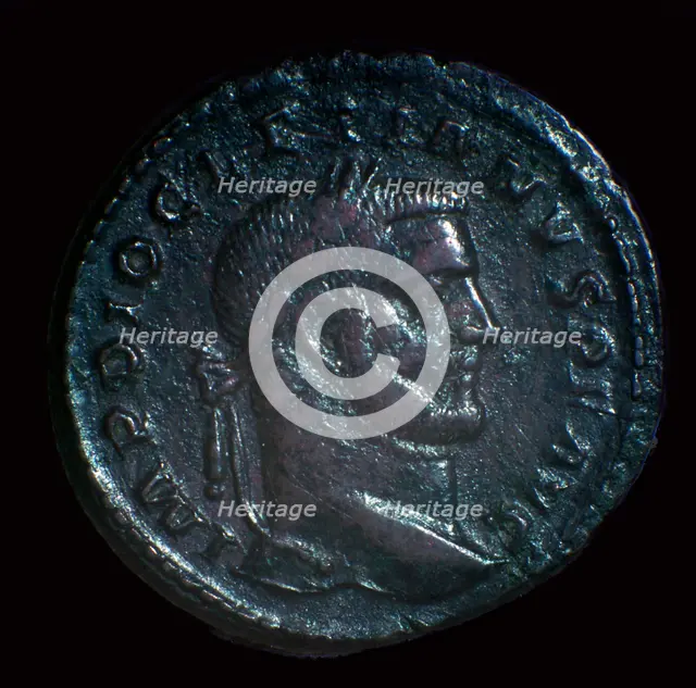 Bronze coin of Diocletian, 3rd century. Artist: Unknown