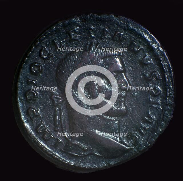 Bronze coin of Diocletian, 3rd century. Artist: Unknown