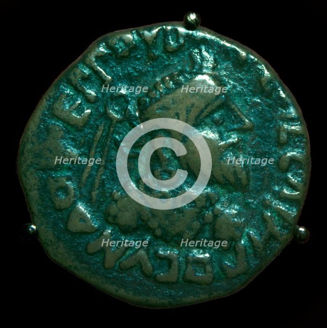Bronze coin of the Parthian King Gondophares. Artist: Unknown
